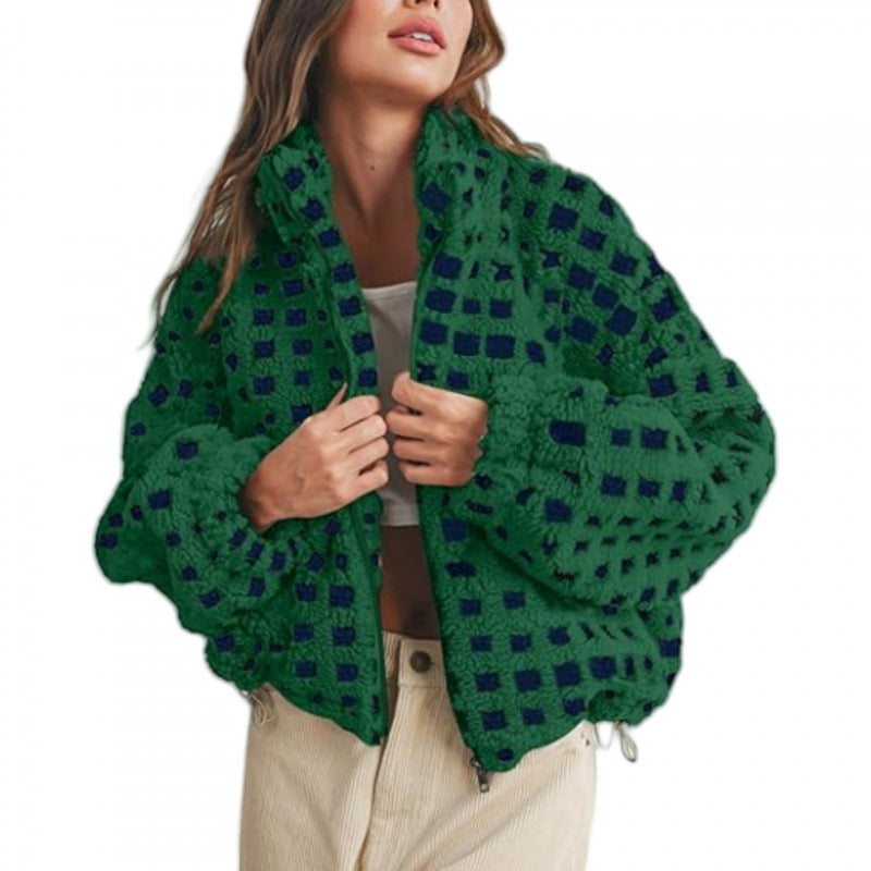 Comfortable fleece short jacket, classic style