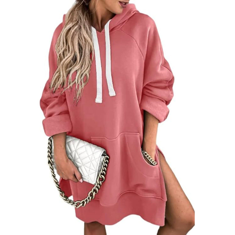 Hooded Warm Loose-fitting Midi Skirt