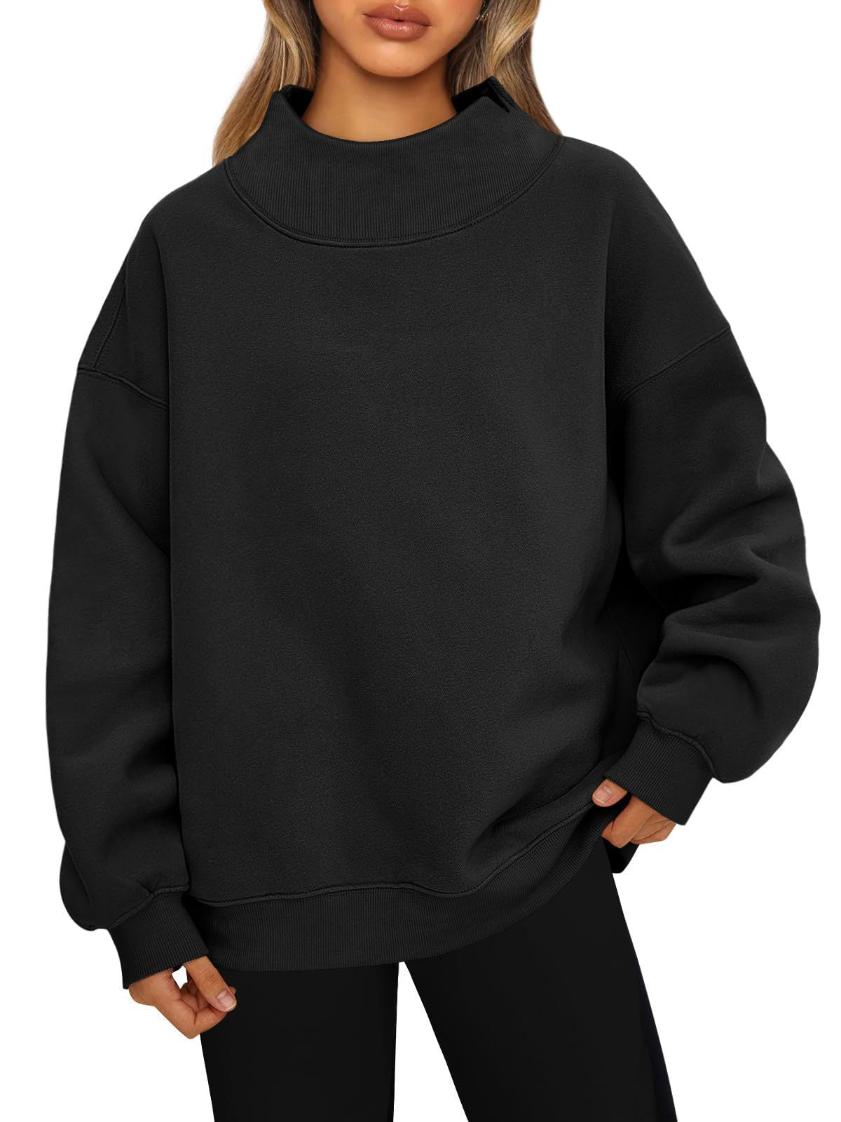 Cozy Highneck Fleece Pullover Everyday