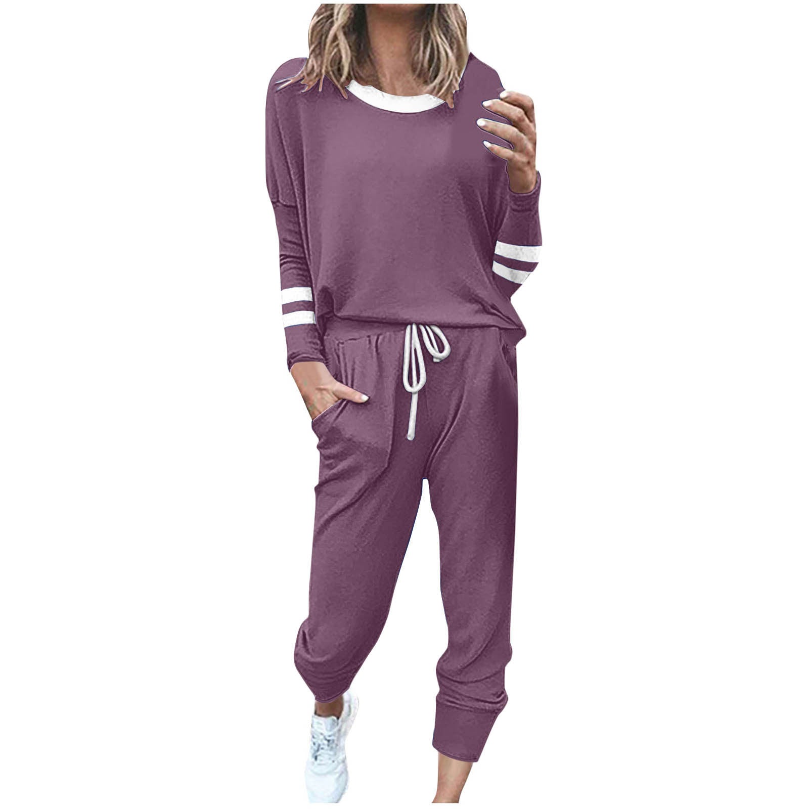 Color-blocked Comfortable Sports Suit