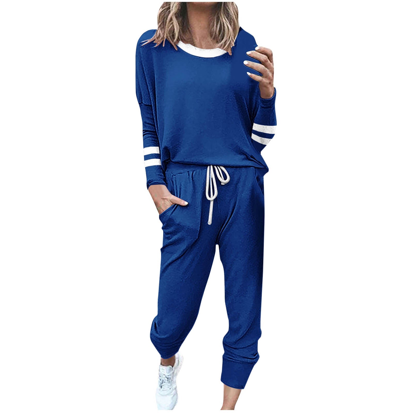 Color-blocked Comfortable Sports Suit