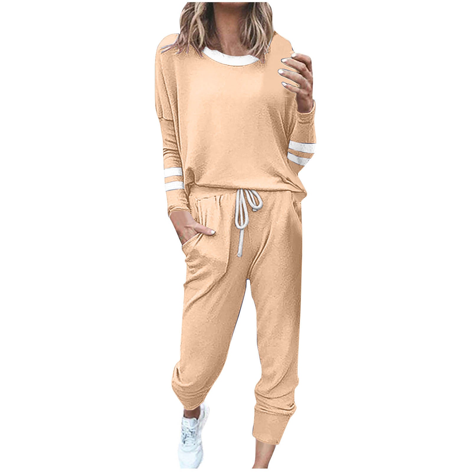 Color-blocked Comfortable Sports Suit