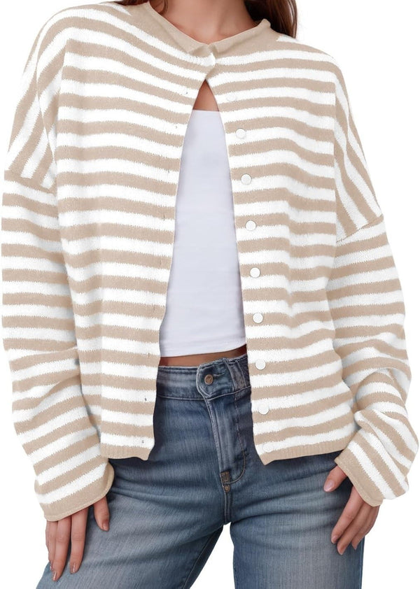 Everyday Stripe Knit Cardigan