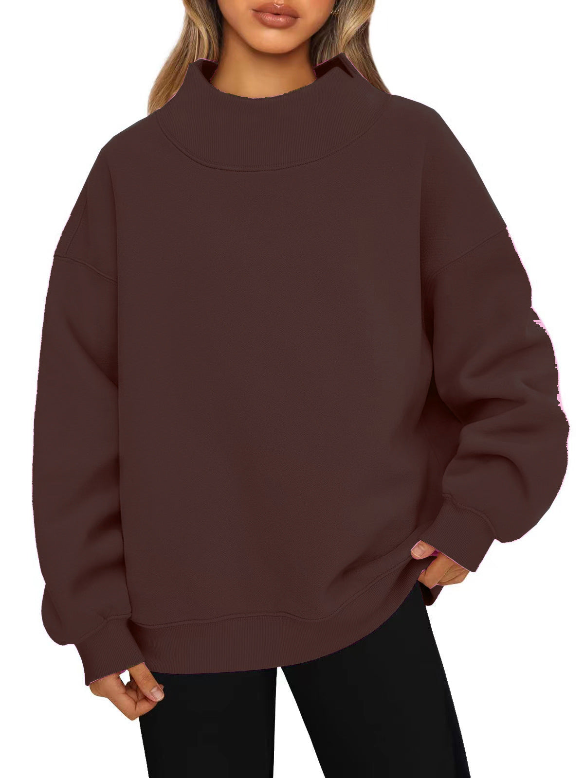 Cozy Highneck Fleece Pullover Everyday